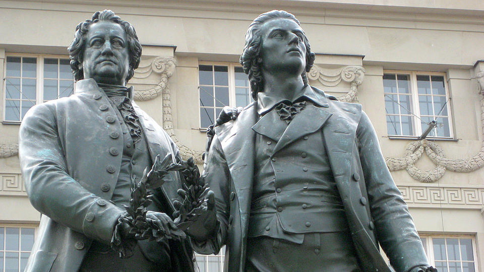 Denkmal von Goethe und Schiller in Weimar