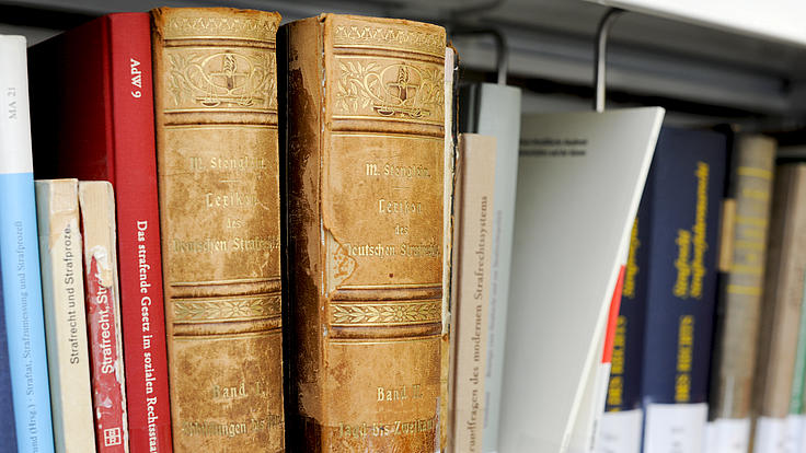 Junge Frau in der Bibliothek