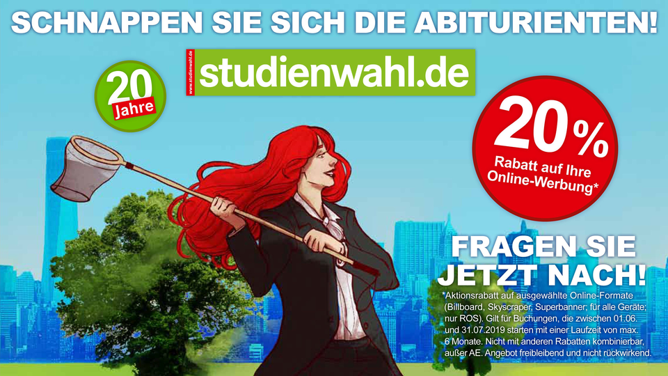 Anzeige 20 Jahre Studienwahl