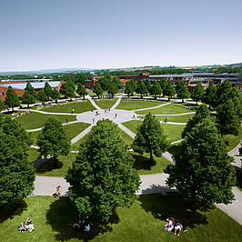 Der Campus der Uni Bayreuth.